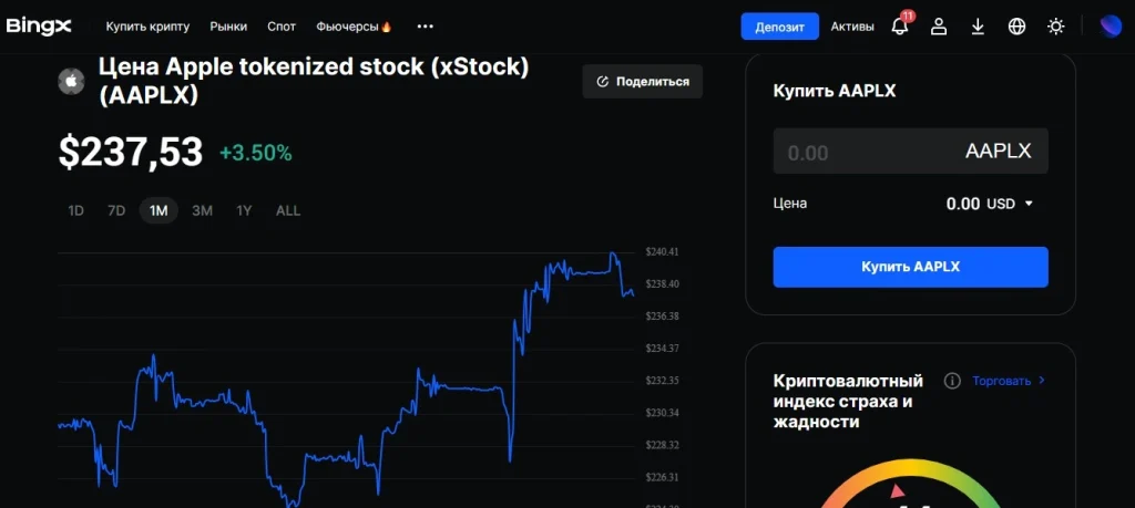 Токенизированные активы xStocks в BingX